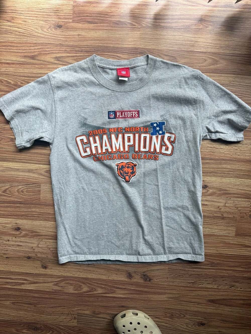 NFL Chicago Bears 2005 NFC North Champions T-Shirt Gray Medium